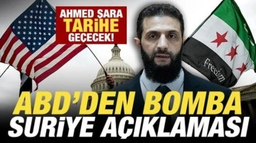 Son dakika: ABD'den bomba Suriye açıklaması! Şara tarihe geçecek