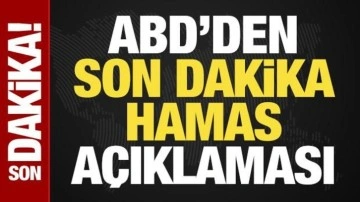 Son dakika: Beyaz Saray'dan Hamas açıklaması!
