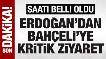 SON DAKİKA: Cumhurbaşkanı Erdoğan'dan Bahçeli'ye ziyaret: Saati belli oldu