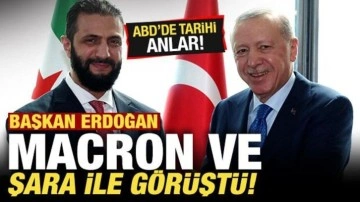 Son dakika: Cumhurbaşkanı Erdoğan, Şara ve Macron ile görüştü!