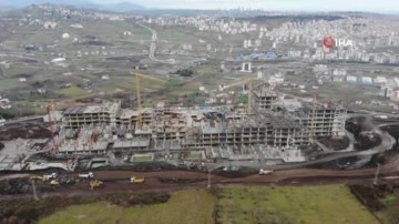 Son dakika haberi: 900 yatak kapasiteli Samsun Şehir Hastanesi'nin y&uuml;zde 20'si tamamlandı