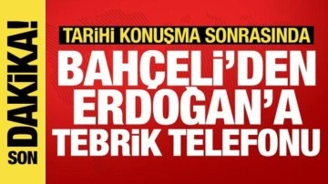 Son dakika haberi: Bahçeli'den Erdoğan'a tebrik telefonu