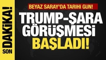 Son dakika... Beyaz Saray'da tarihi gün! Trump-Şara görüşmesi başladı!
