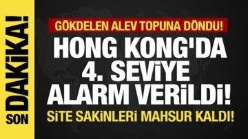 Son dakika... Hong Kong'daki gökdelende korkutan yangın: Bina alev topuna döndü!