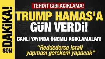 Son dakika... Trump'tan son dakika açıklama "Hamas'ın teklifi kabul etmesini bekliyor