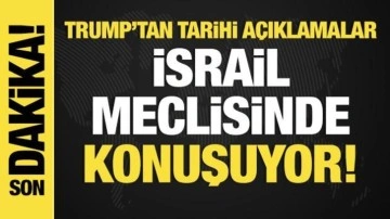 Son dakika.... ABD Başkanı Trump İsrail'de! Knesset'te önemli açıklamalar!