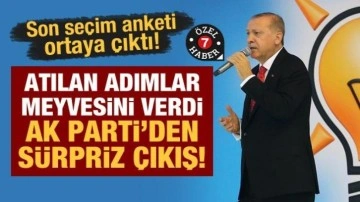 Son se&ccedil;im anketi ortaya &ccedil;ıktı! Atılan adımlar meyvesini verdi, AK Parti&rsquo;den s&uuml;rpriz &ccedil;ıkış