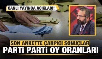 Son se&ccedil;im anketini canlı yayında a&ccedil;ıkladı! İşte parti parti oy oranları