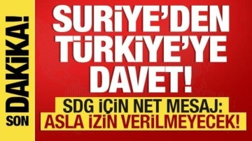 Suriye'den Türkiye'ye davet! Çarpıcı SDG mesajı: Asla izin verilmeyecek
