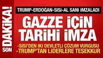 Tarihi Gazze Zirvesi: Liderler niyet belgesini imzaladı! Trump'tan liderlere teşekkür
