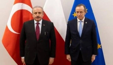 TBMM Başkanı Şentop, Polonya Senatosu Başkanı Grodzki ile g&ouml;r&uuml;şt&uuml;