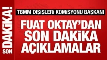 TBMM Dışişleri Komisyonu Başkanı Fuat Oktay'dan önemli açıklamalar