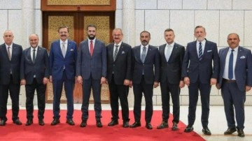 TOBB Başkanı Hisarcıklıoğlu, Suriye Cumhurbaşkanı Şara ile bir araya geldi