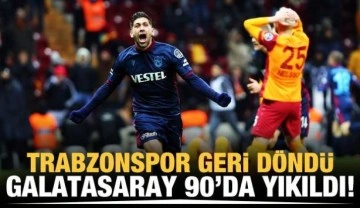 Trabzonspor geri döndü! Galatasaray 90'da yıkıldı