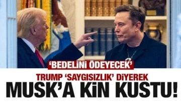 Trump 'saygısızlık' diyerek Musk'a kin kustu! Dünyanın gündemine oturan tehdit