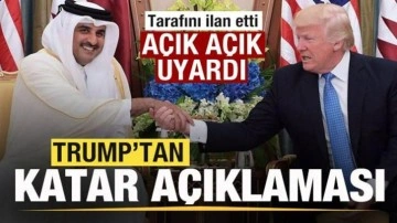 Trump'tan son dakika Katar açıklaması! Tarafını ilan etti, açık açık uyardı