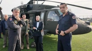 Türkiye’de bir ilk! Hakim keşfe helikopterle çıktı