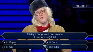 Türkiye hangisinin üretiminde 1 numara değildir? Milyoner'de 500 bin TL'lik soru