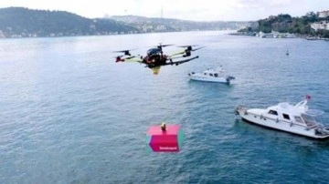 T&uuml;rkiye'de bir ilk! Yemeksepeti teslimatını drone ile yaptı