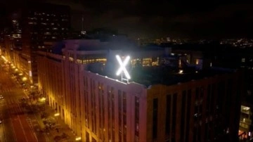 Twitter binası &uuml;zerindeki dev 'X' logosu kaldırıldı!