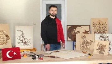 &Uuml;niversitede tanıştığı ahşap yakma sanatını ek gelire d&ouml;n&uuml;şt&uuml;rd&uuml;