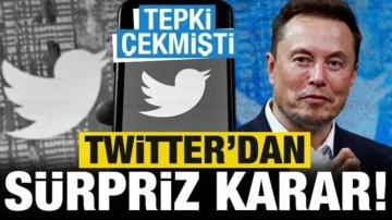 Ve Twitter'dan kritik karar geldi!