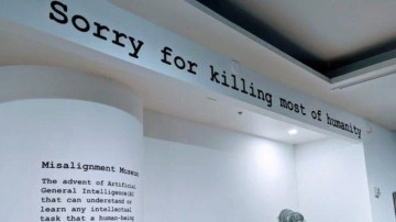 Yapay zeka i&ccedil;in m&uuml;ze a&ccedil;tılar! 'İnsanlığın &ccedil;oğunu yok ettiğim i&ccedil;in &uuml;zg&uuml;n&uuml;m'