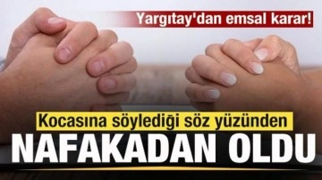 Yargıtay'dan emsal karar! Nafakadan oldu