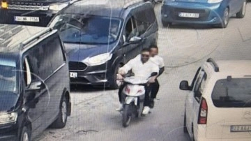 Yayaya çarpıp kaçan motosikletli böyle görüntülendi