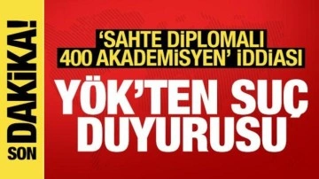 YÖK'ten "sahte diploma" için suç duyurusu