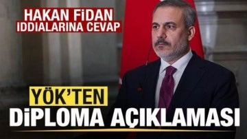 YÖK'ten son dakika Hakan Fidan açıklaması! Diploma iddialarına cevap