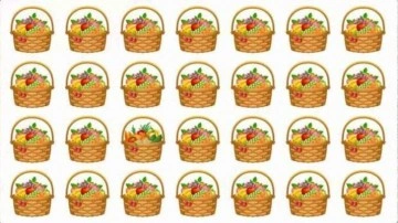 Y&uuml;ksek IQ belirleyici zeka testi: 25 saniyede tek olan sepeti yalnızca &uuml;st&uuml;n zekalılar bulabiliyor!