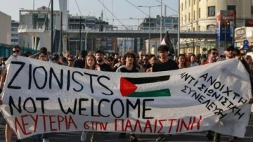 Yunanistan'da İsrail protestoları! Ülke resmen ayağa kalktı