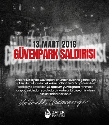 Zafer Partisi&rsquo;nden G&uuml;venpark Katliamının 10. Yılında Anma Mesajı